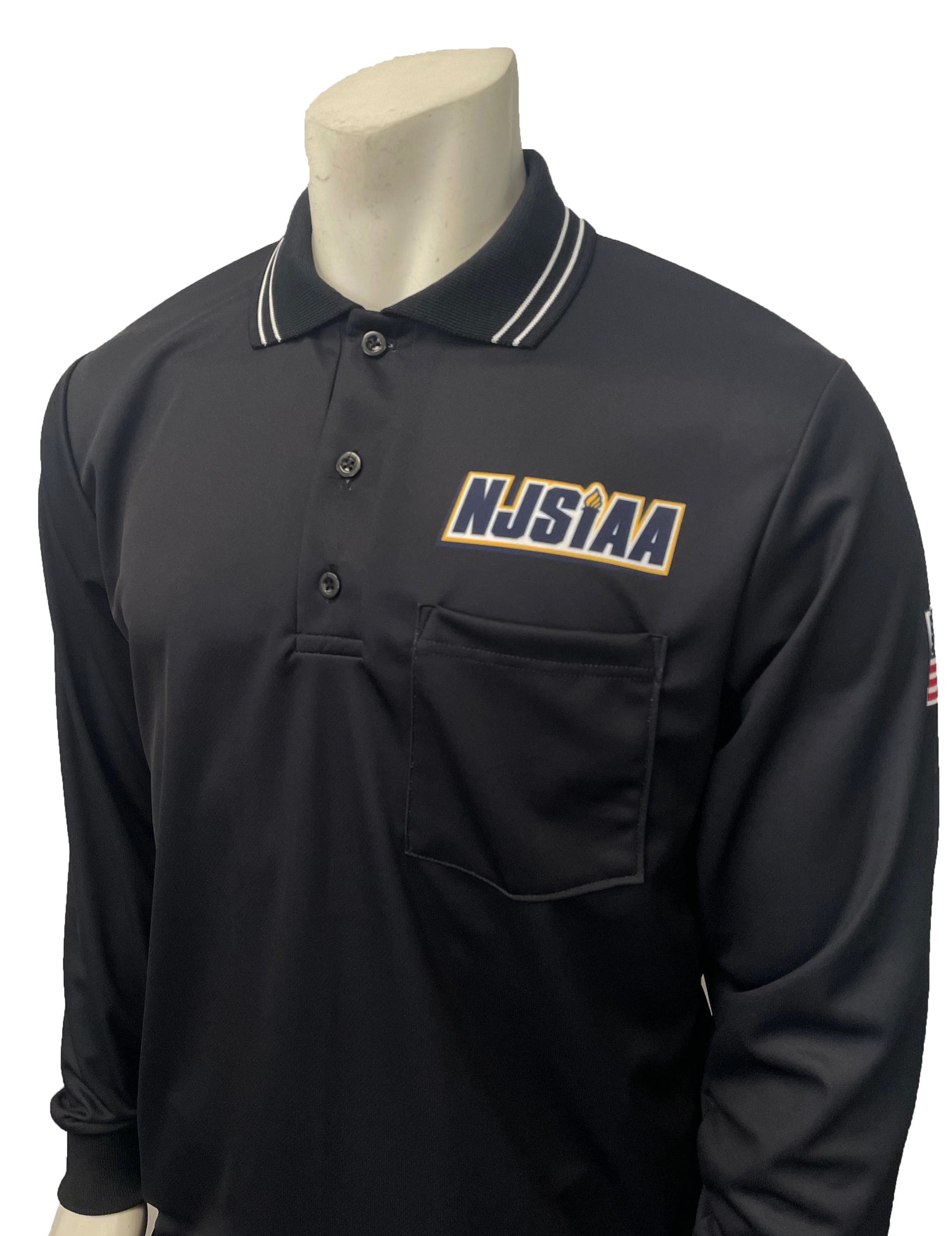 USA301NJ-BLK - Smitty "Made in USA" - NJSIAA Men's Baseball/Softball Umpire Long Sleeve Shirt - Black