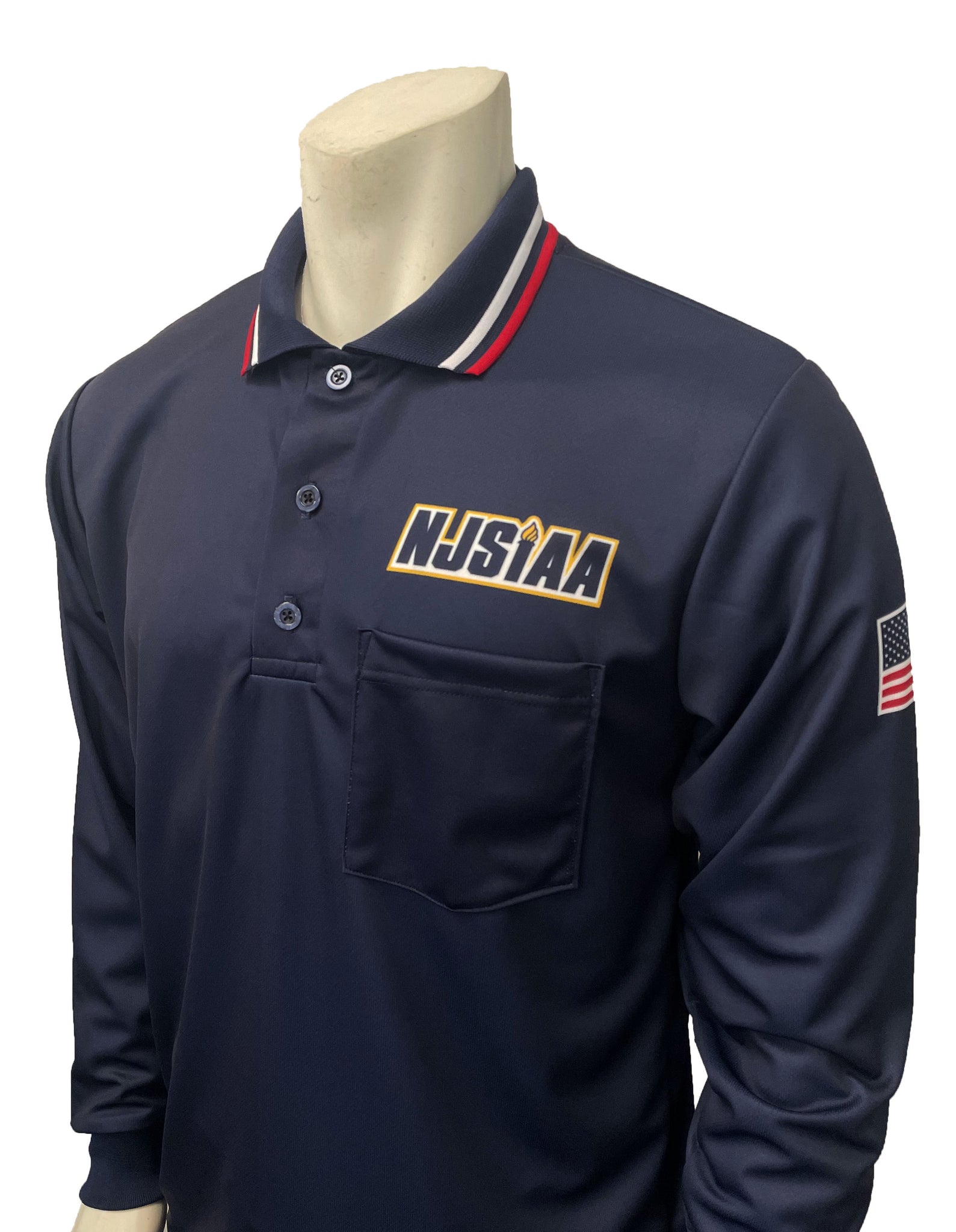 USA301NJ-NY - Smitty "Made in USA" - NJSIAA Men's Baseball/Softball Umpire Long Sleeve Shirt - Navy