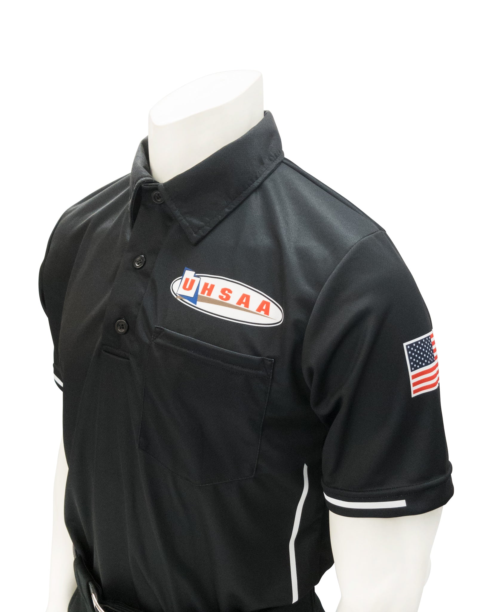 USA310UT - Smitty "Made in USA" - Ump Shirt Logo Above Pocket Black