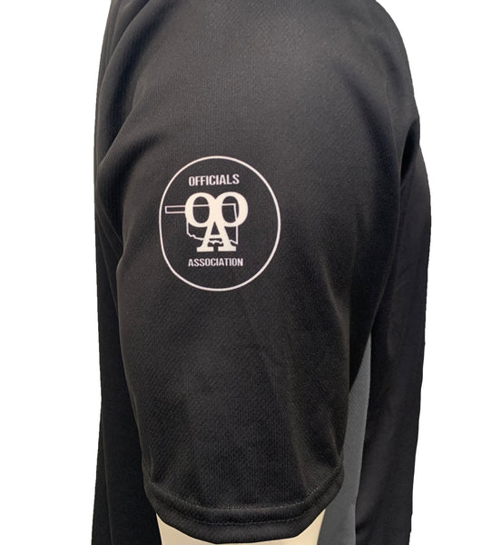 USA312OK-BK/CG - Smitty "Made in USA" - "OSSAA" Short Sleeve Black/Charcoal Grey Baseball Umpire Shirt