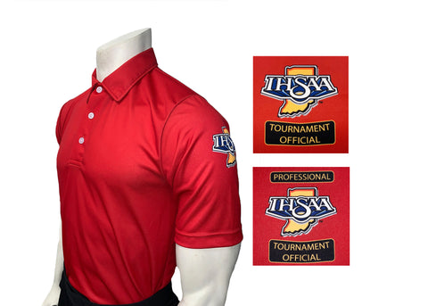 USA400IN-RED - "NEW FABRIC STYLE" - Smitty "Made in USA" - IHSAA Men's Short Sleeve RED Track and Cross CountryShirt