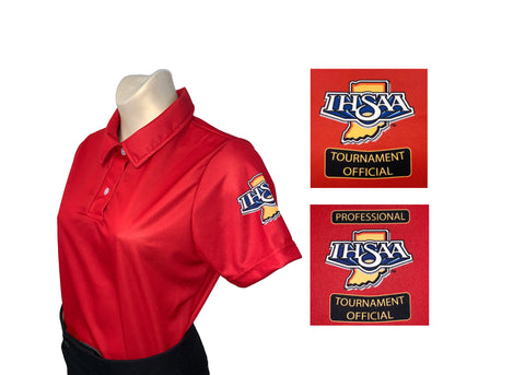 USA402IN-RED - "NEW FABRIC STYLE" - Smitty "Made in USA" - IHSAA Women's Short Sleeve RED Track and Cross CountryShirt