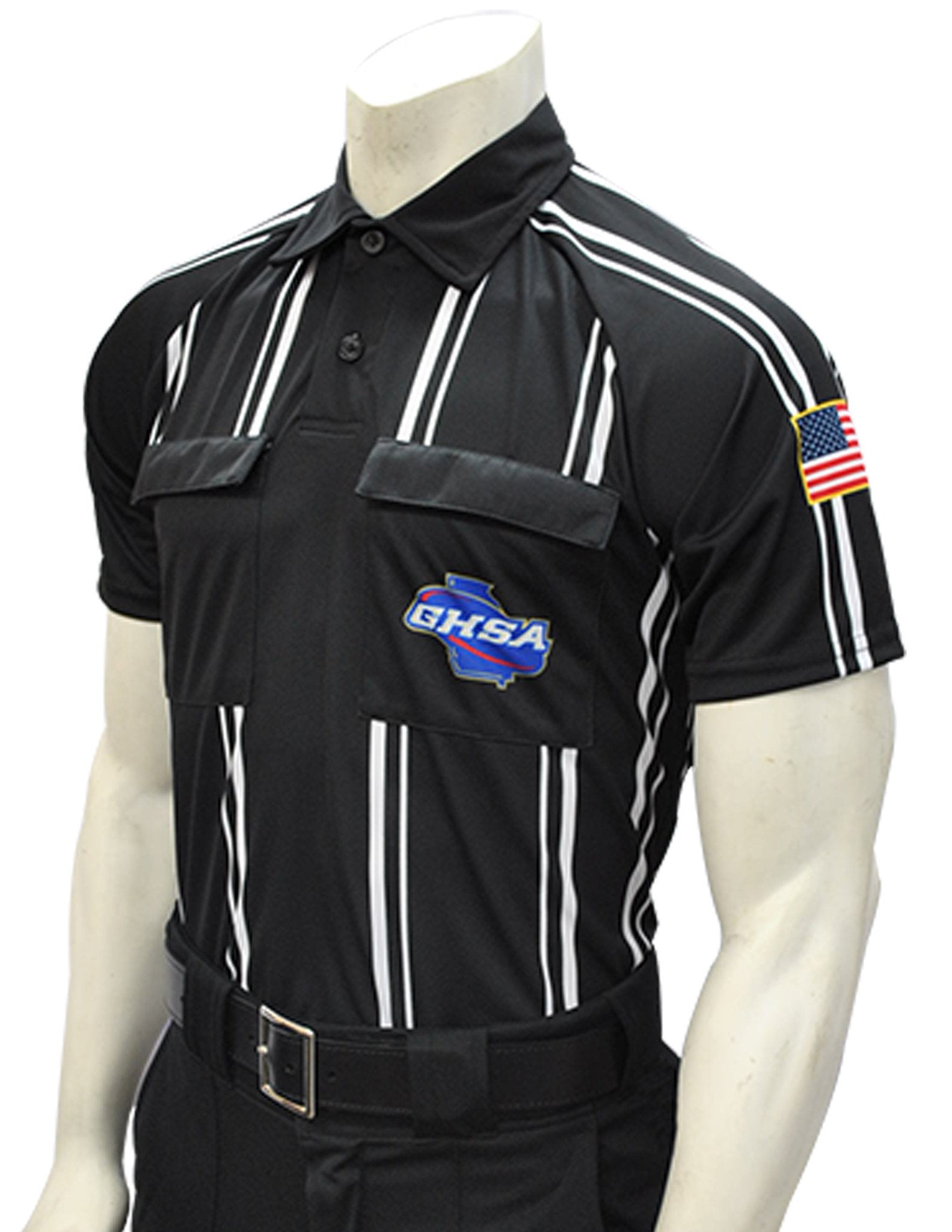 USA900GA - Smitty "Made in USA" - Black-Dye Sub Georgia Black Soccer Short Sleeve Shirt