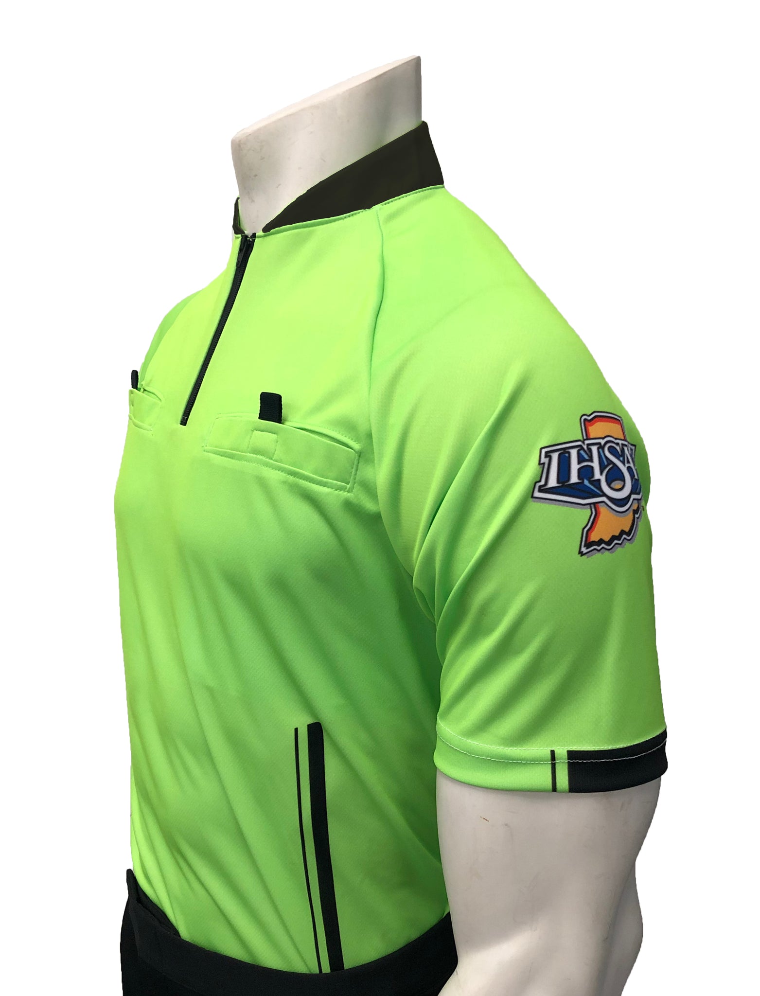 USA900IN-FG- Smitty "Made in USA" - "PERFORMANCE MESH" "IHSAA" Florescent Green Short Sleeve Soccer Shirt