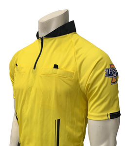 USA900IN-YW- Smitty "Made in USA" - "PERFORMANCE MESH" "IHSAA" Yellow Short Sleeve Soccer Shirt