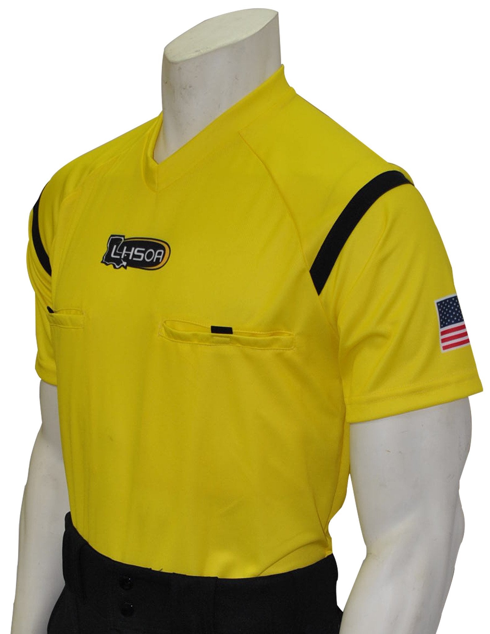 USA900LA YW - Smitty "Made in USA" - Dye Sub Louisiana Yellow Soccer Short Sleeve Shirt