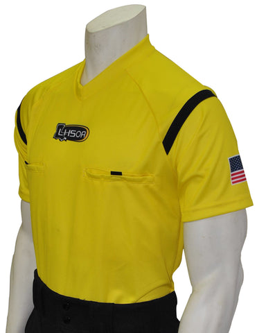 USA900LA YW - Smitty "Made in USA" - Dye Sub Louisiana Yellow Soccer Short Sleeve Shirt